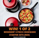 Win 1 of 2 Bessemer 4 Piece Cookware Starter Sets Worth $1,009.96 from Bessemer Australia