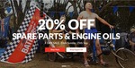 20% off Spare Parts and Engine Oil + $9.90 Delivery ($4.45 for Ignition Member/ $0 C&C/ in-Store) @ Repco