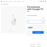 Chromecast with Google TV (HD Version) $59 Delivered @ Google Store