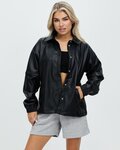 adidas Always Original Faux Leather Track Jacket (Size AU 14, 16, 18) $48 (RRP $150) + Delivery ($0 with $50 Order) @ THE ICONIC