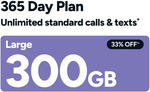 Kogan 365 Days Prepaid Mobile (SIM, eSIM, Recharge): 300GB (25GB a Month) $179, 500GB (40GB a Month) $199 @ Kogan