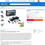 LEGO Creator Ford Mustang 10265 $149, Chevrolet Camaro Z28 10304 $179 Delivered @ Toys R Us