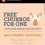 [QLD] Free Churros for One Today Only 4-7pm @ San Churro, Toowong  (El Social Membership Required) 