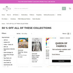 50% off Fabric & Patterns + Delivery @ Queen of Fabric