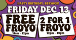 [VIC] Free Frozen Yogurt (Up to $10) from 11am-12pm Friday (13/12) @ YOMG (Berwick)