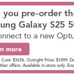 Samsung Galaxy S25 512GB $0 Upfront on $69 24M Optus Plan @ Harvey Norman