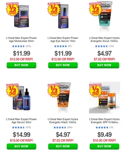 1/2 Price L’Oreal Men Expert Products + Delivery ($0 C&C/ in-Store) @ Chemist Warehouse