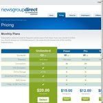 NewsgroupDirect Usenet Block Sale / Unlimited Sale - 500GB for $18, Unlimited $7 Per Month