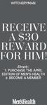 Receive a $30 WitcheryMan Reward When Purchasing Men’s Health Mag