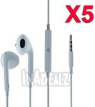 5x Earpods with Remote and Mic USD$11.59 Delivered
