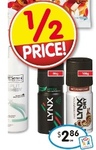 Lynx at Half Price ($2.86) at IGA till 15th Oct