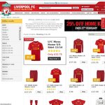 OFFICIAL LIVERPOOL FC 2013/14 HOME SHIRT 25% OFF £33.75 + £15.00 ($89.28 AUD)