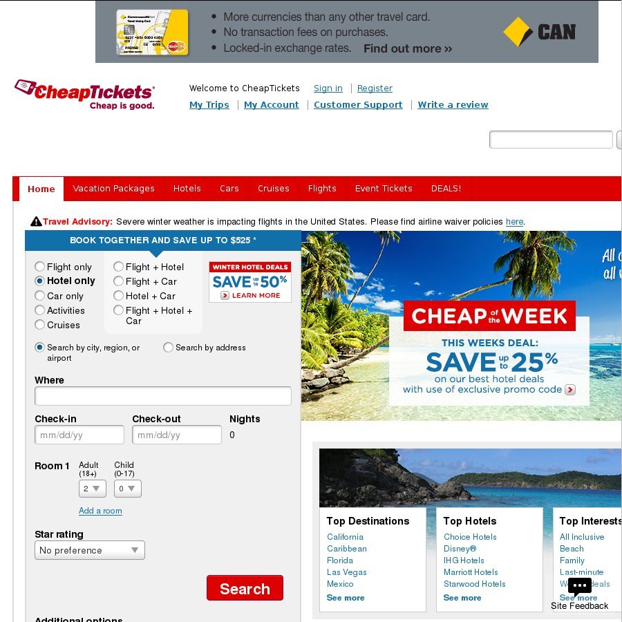 CheapTickets up to 25 off Hotel Coupon Codes OzBargain