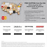 FREE SHIPPING from The USA When You Shop with MasterCard® at Selected Retailers