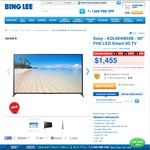 Sony KDL60W850B 60" FHD LED Smart 3D TV $1455 + More @ Bing Lee