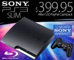 Sony Playstation 3 Slim 120GB Console - $399 after $50 PayPal Cashback