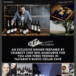 Win RT Flights for 4 to Melb, 2nts Hotel, Dinner by Ben Milbourne in Taltarni’s OR Taltarni Wine