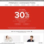 French Connection - Further 30% Off Already Reduced Items + Free Shipping