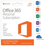 Microsoft Office 365 Personal - 1 Year Sub Evoucher $51.00 ($26 AFTER $25 CASHBACK) @ BING LEE