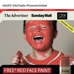 Free Red Face Paint with The Advertiser @ OTR [SA]