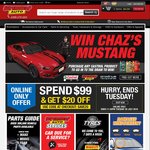 Spend $99 and Get $20 off at SuperCheap Auto (Online Only)