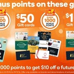 Bonus WW Points with Purchase of Selected Gift Cards (JB Hi-Fi, Dymocks, ToysRUs, Rebel, Amart + More) @ Woolworths 23/11