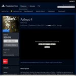 Fallout 4 $30.95 PS4 at PS Store