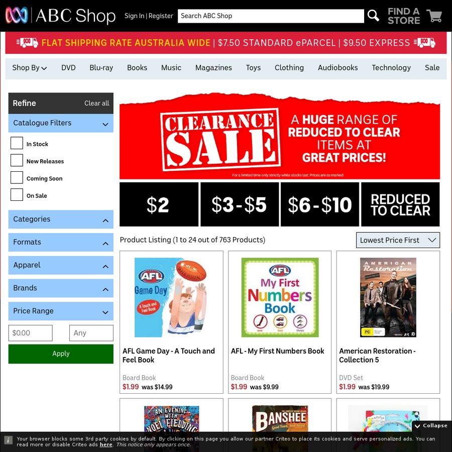 ABC Shop Online Clearance from $1.99 While Stocks Last - OzBargain