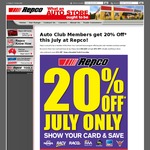 Repco 20% off for Month of July for Auto Club Members (RACQ, NRMA etc.)