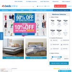 Extra 10% off Already Discounted Top Brand Mattresses @ Beds Online