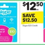 ½ Price Skype Gift Cards @ Woolworths