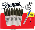 Best Price - 24 SHARPIE Markers Black Permanent Sharpies Marker Pen Bulk Texta Fine Point - $19.99 Free Shipping @ Very Large