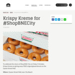 [QLD] Free Krispy Kreme Donuts @ Queen St Mall, Brisbane on 05 Oct