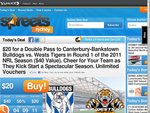 2 for 1 GA tickets for NRL Bulldogs vs Tigers $20