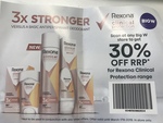 30% off RRP for Rexona Clinical Protection Range @ Big W