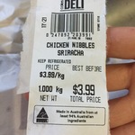 [NSW] Chicken Nibbles Sriracha (Chicken Wings) $3.99/kg @ Coles, World Square