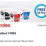 [Flybuys] Collect 1 Free Fussy Cat Raw Meat Pot 70g @ Coles