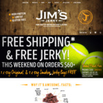 Spend $60 or More & Get Free Shipping & Free 2x 50g Jerky @ Jim's Jerky
