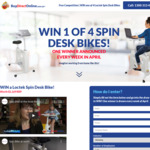Win 1 of 4 Spin Desk Bikes Worth $1,169 from Buy Direct Online