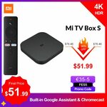 Xiaomi Mi Box S Android 4K TV Box (Global Version) US$57.19 (A$79.86) @ AliExpress Xiaomi MC Store