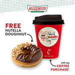 [SA] Free Nutella Donut with any Coffee Purchase on 5th Feb @ Krispy Kreme