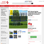 10ft Round Spring Trampoline with Ladder Safety Net Enclosure Mat Sho $199 (Was $269) + Delivery @ Superandcheaper