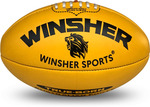 2x Winsher True Born Yellow Leather Training Australian Rules Size 5 Footballs $89 + Shipping @ Winsher Sports