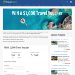 Win a $1,000 Travel Voucher from TravelOnline
