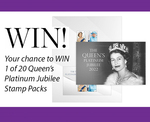 Win 1 of 20 Queen's Platinum Jubilee Stamp Packs Valued at $9.65 Each from New Idea / Are Media
