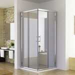 Square Corner Entry Shower Enclosure Double Door $299 (Save $110) + Delivery ($0 MEL C&C) @ Elegant Showers