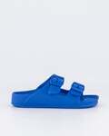 Unisex EVO Blue Slides (EU Sizes from 35 to 42) $4.99 (RRP $59.99) + $12 Delivery ($0 C&C/ $150 Order) @ Platypus Shoes