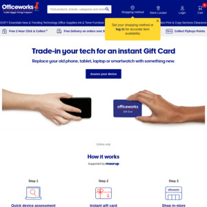 Officeworks Trade-in Program Operated by Moorup Technology: Trade in Old Devices for Instant Officeworks Gift Cards