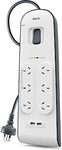 [Prime] Belkin 6-Outlet Surge Protection Strip Power Board 2, 4 Amp USB Charging, White/Grey $39.95 Delivered @ Amazon AU