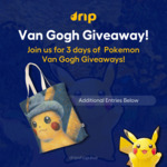 Win a Pikachu Van Gogh Tote from Drip for Days
